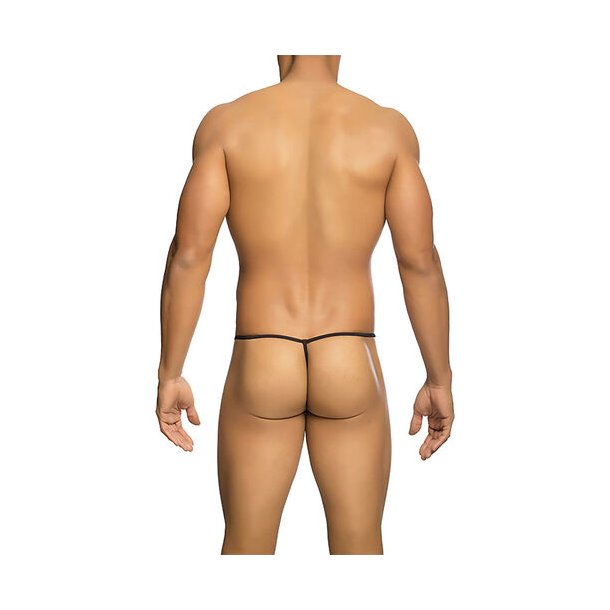 MOB - TRANSPARENT T-SHAPED THONG BLACK SIZE L/XL