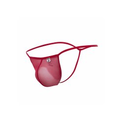 MOB - TRANSPARENT RED T-SHAPED THONG SIZE L/XL