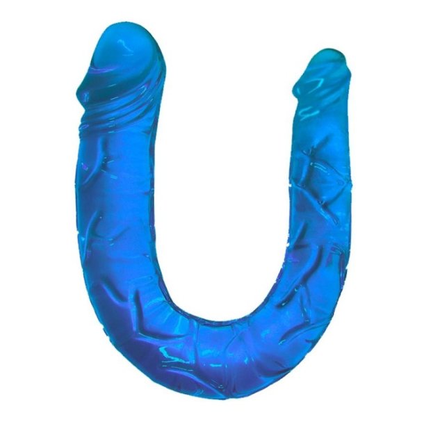 Bl� dobbelt dong jelly 28 cm