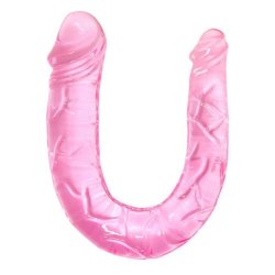 Pink Dobbelt dildo jelly 28cm