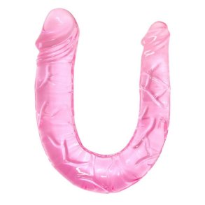 Pink Dobbelt dildo jelly 28cm