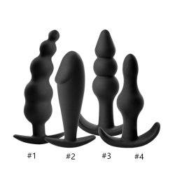 Buttplugs s�t silikone - sort