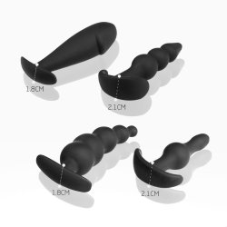 Buttplugs s�t silikone - sort
