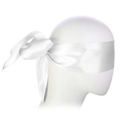 Satin hvid blindfold shhhhhhhhh....