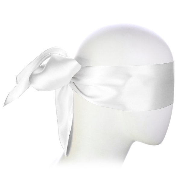 Satin hvid blindfold shhhhhhhhh....