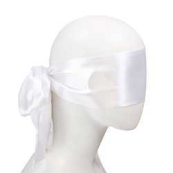 Satin hvid blindfold shhhhhhhhh....