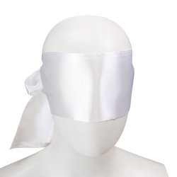 Satin hvid blindfold shhhhhhhhh....