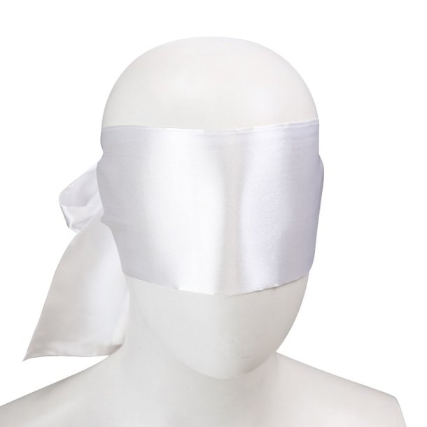 Satin hvid blindfold shhhhhhhhh....