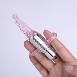 Finger vibrator with pink sensation 