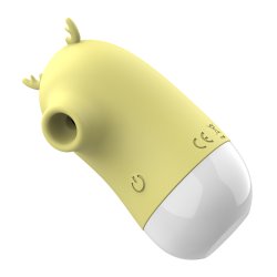 Klitoris lufttryksstimulator elg - gul/hvid