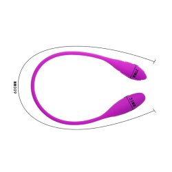 Double head vibrator egg, lilla