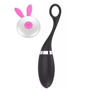 Vibrator�g med tr�dl�s fjernbetjening, sort