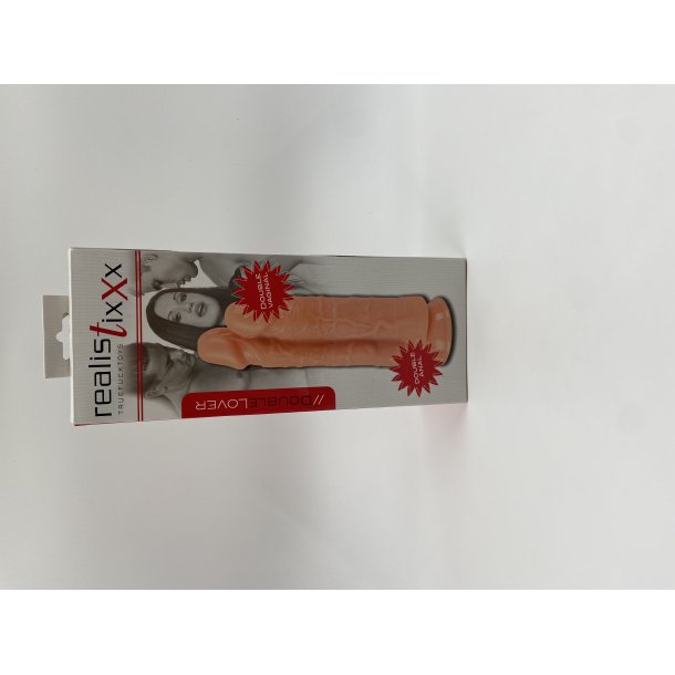 REALISTIXXX THREESOME  DOBBELT DILDO til et hul.