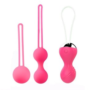 Vibrerende kegal balls s�t m. remote control