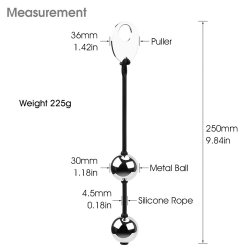 Anal k�de 2 st�lkugler silikonesnor