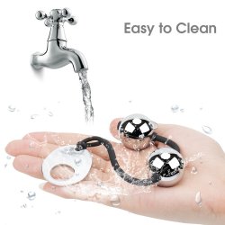 Anal k�de 2 st�lkugler silikonesnor