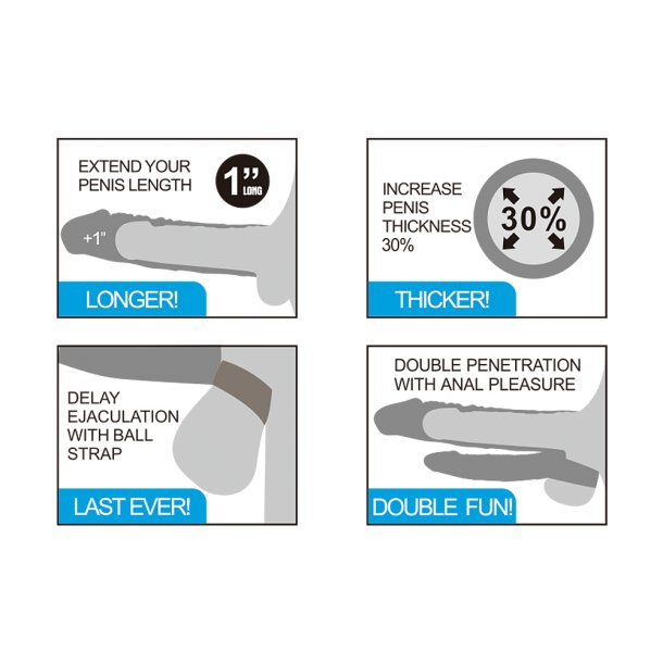 Penis sleeve dildo med bullet