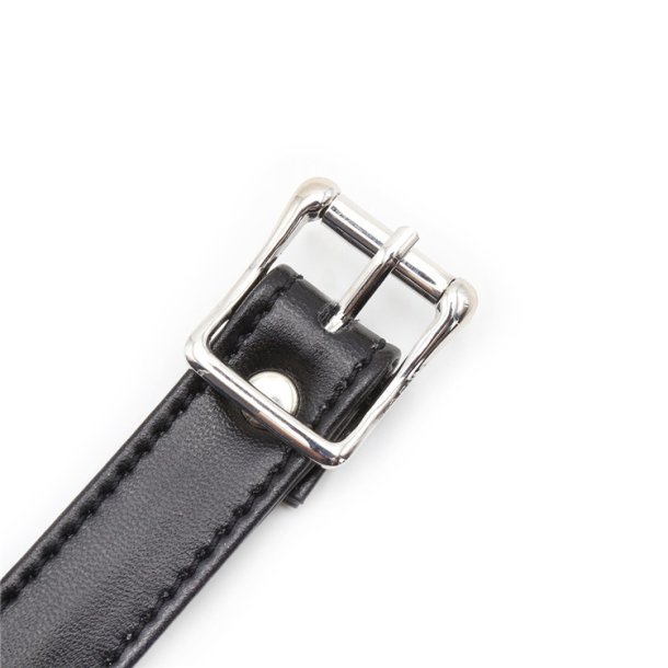 Silikone gagball p� metalstang - sort/r�d