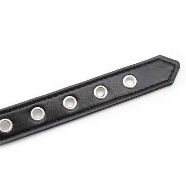 Silikone gagball p� metalstang - sort/r�d