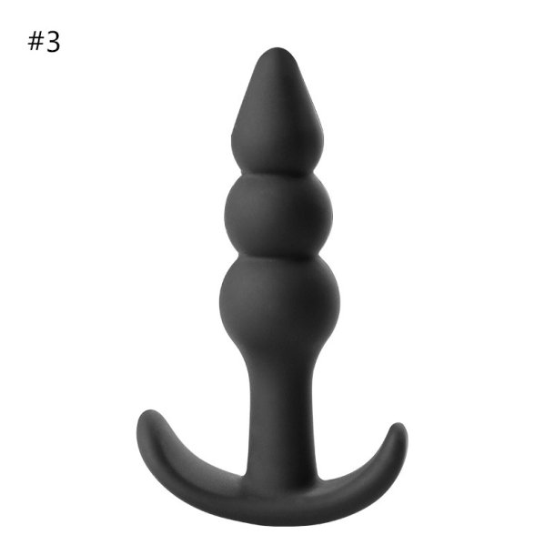 Buttplugs s�t silikone - sort