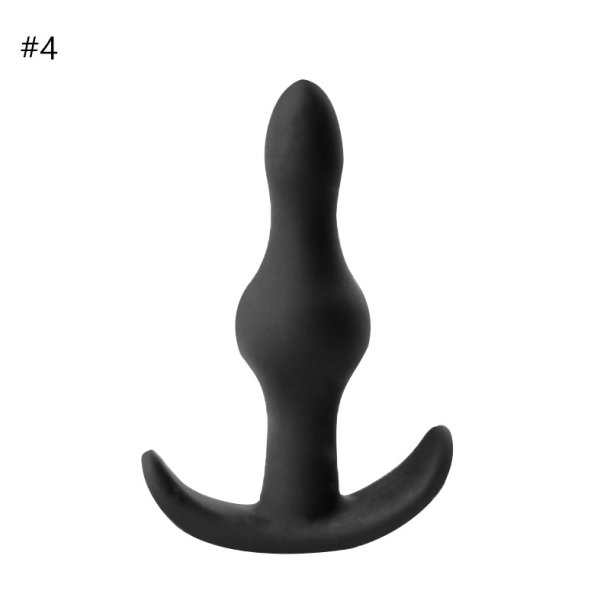 Buttplugs s�t silikone - sort