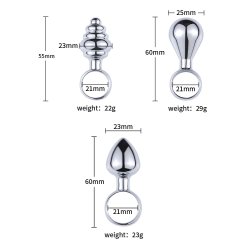 Analplug st�l multipack 3 stk