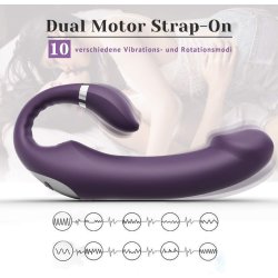 Vibrator dildo double fun, lilla 