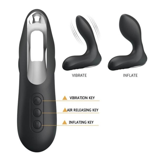 Udvidende prostata vibrator silikone