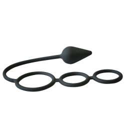 Multiman penisring med anal plug
