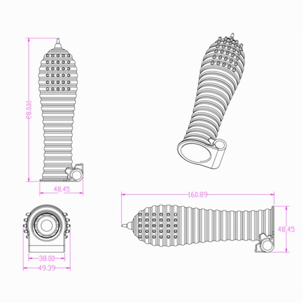 Penis sleeve m. klitorisvibrator