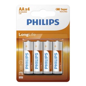 Philips longlife AA batteri (R6L4B/10) 4 stk