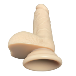 Realistisk sugekop dildo silikone 17cm - hudfarvet