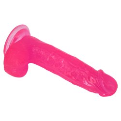 Pink realistisk dildo med sugekop 17cm