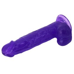 Klassisk dildo med sugekop 17cm, lilla