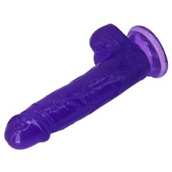 Klassisk dildo med sugekop 17cm, lilla