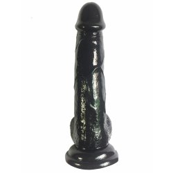 Klassisk dildo med sugekop penis 20cm, sort