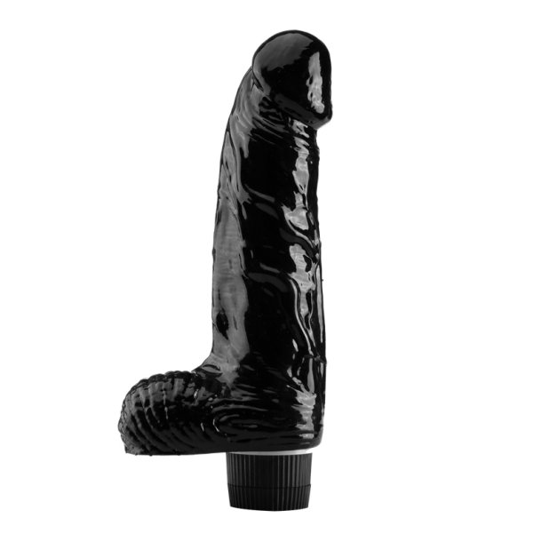 XL dildo med vibration 18cm sort