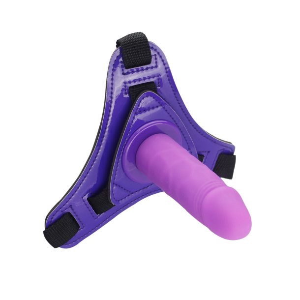 Harness m. aftagelig dildo. purple