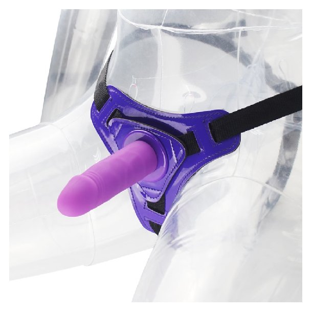 Harness m. aftagelig dildo. purple