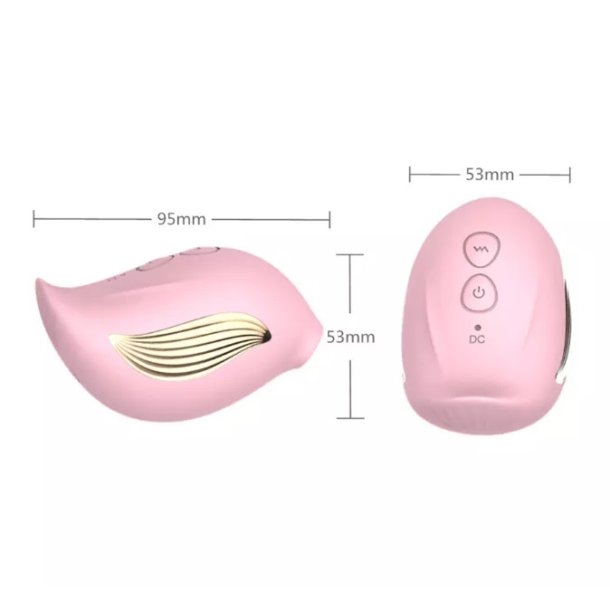 Klitoris-sug og bryst vibrator, pink