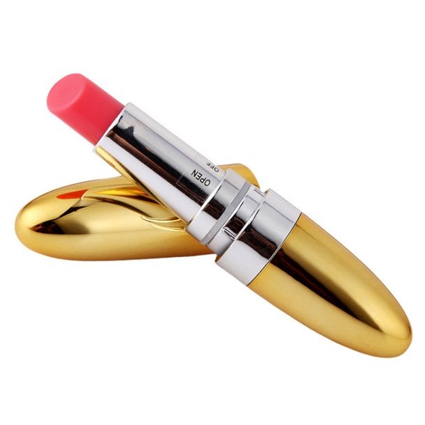 Golden lipstick vibrator - guld
