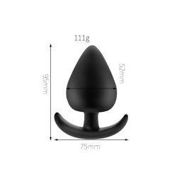 Sort silikone buttplug large