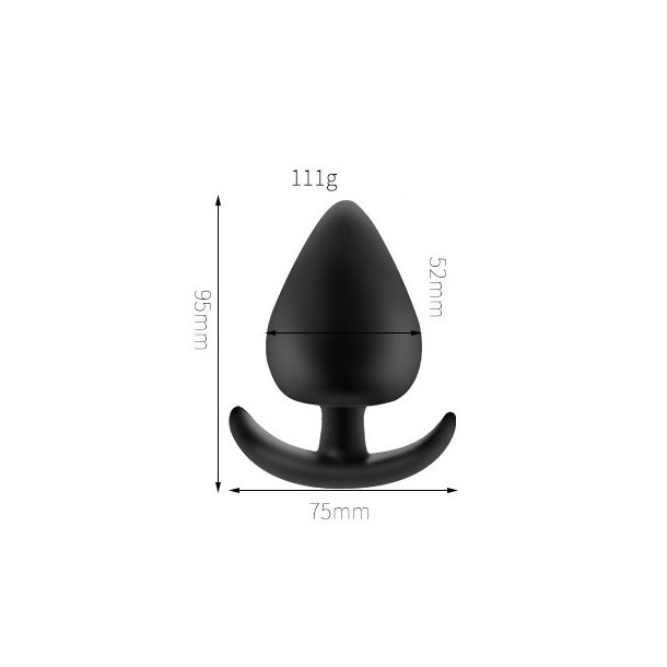 Sort silikone buttplug large