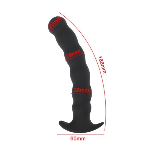 Silikone dildo + anal 16cm