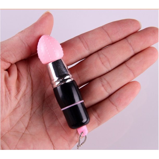 Silikonevibrator inkl. 3 hoveder, sort/pink