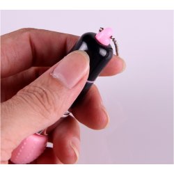 Silikonevibrator inkl. 3 hoveder, sort/pink