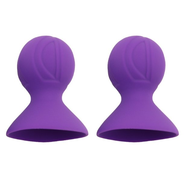 Silikone bryst sugekopper 2 stk - lilla