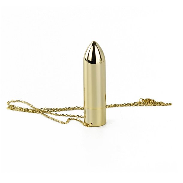 Gold necklace bullet vibrator 