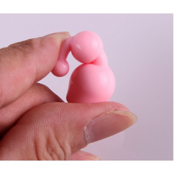 Silikonevibrator inkl. 3 hoveder, sort/pink