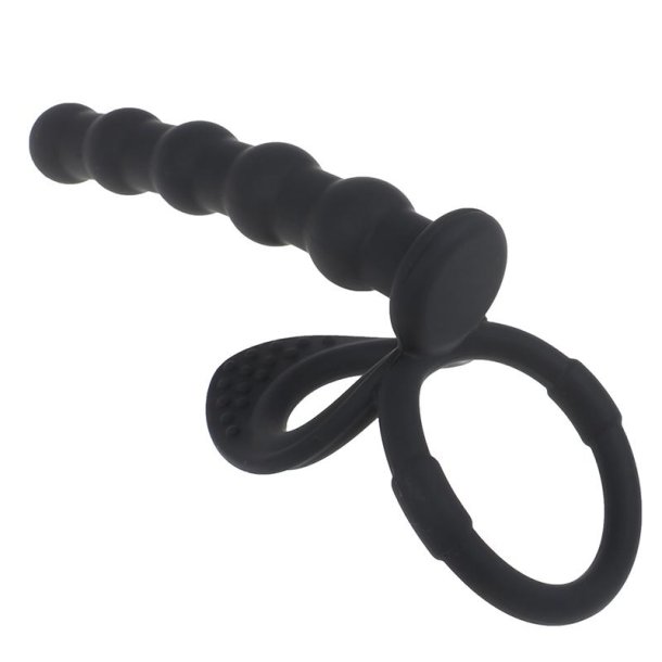 Dobbelt penetration silikone strap-on